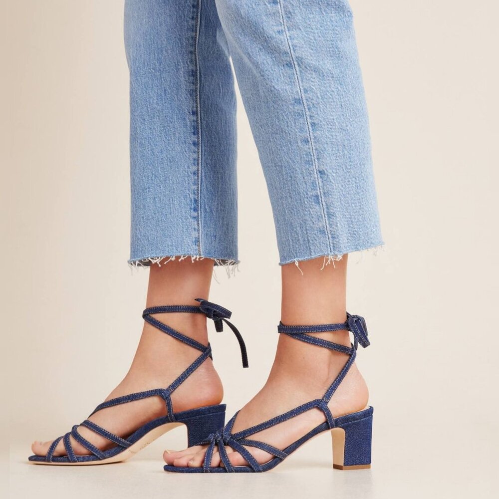 Anthropologie  Loeffler Randall Libby Ankle-Tie Heels